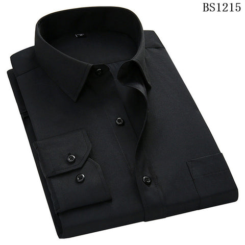 Image of Plus Large Size 8XL 7XL 6XL 5XL 4XL Mens Business Casual Long Sleeved Shirt Classic Striped Male Social Dress Shirts Purple Blue